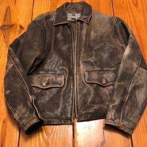 Vintage leather bomber jacket from Gap